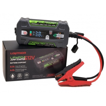 LOKITHOR 12V 51.2Wh 2250A LiFePO4 starta palīgiekārta