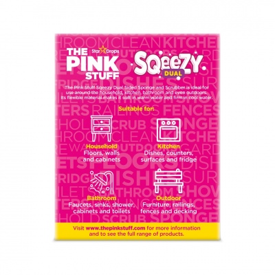THE PINK STUFF multifunkcionāla tīrīšanas pasta 850g un divpusējs sūklis