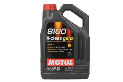 5W40 MOTUL 8100 X-CLEAN GEN2 5L DPF