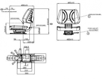 Sēdeklis Star ST003 PVC, bez amortizācijas